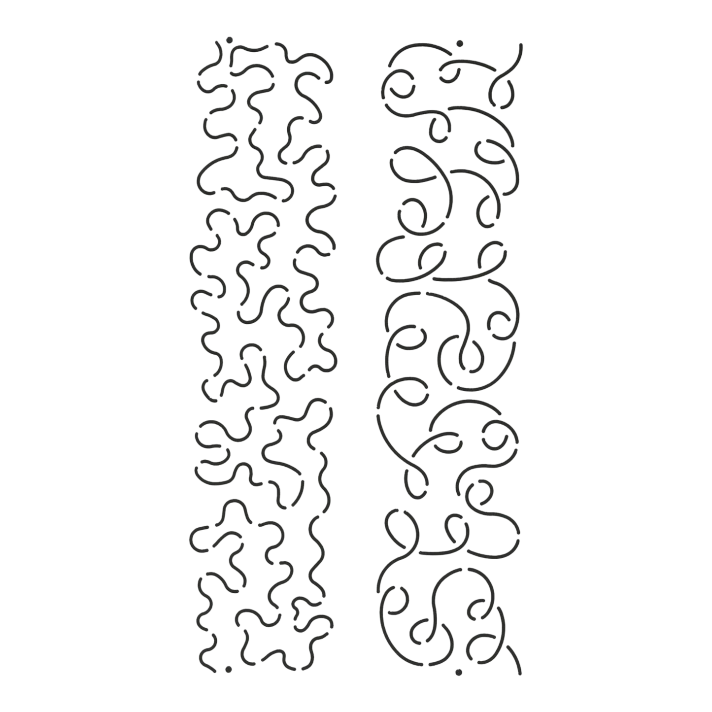 Quilt Stencil Loop And Stipple Sashing 64 mm for precise cutting, marking and patchwork