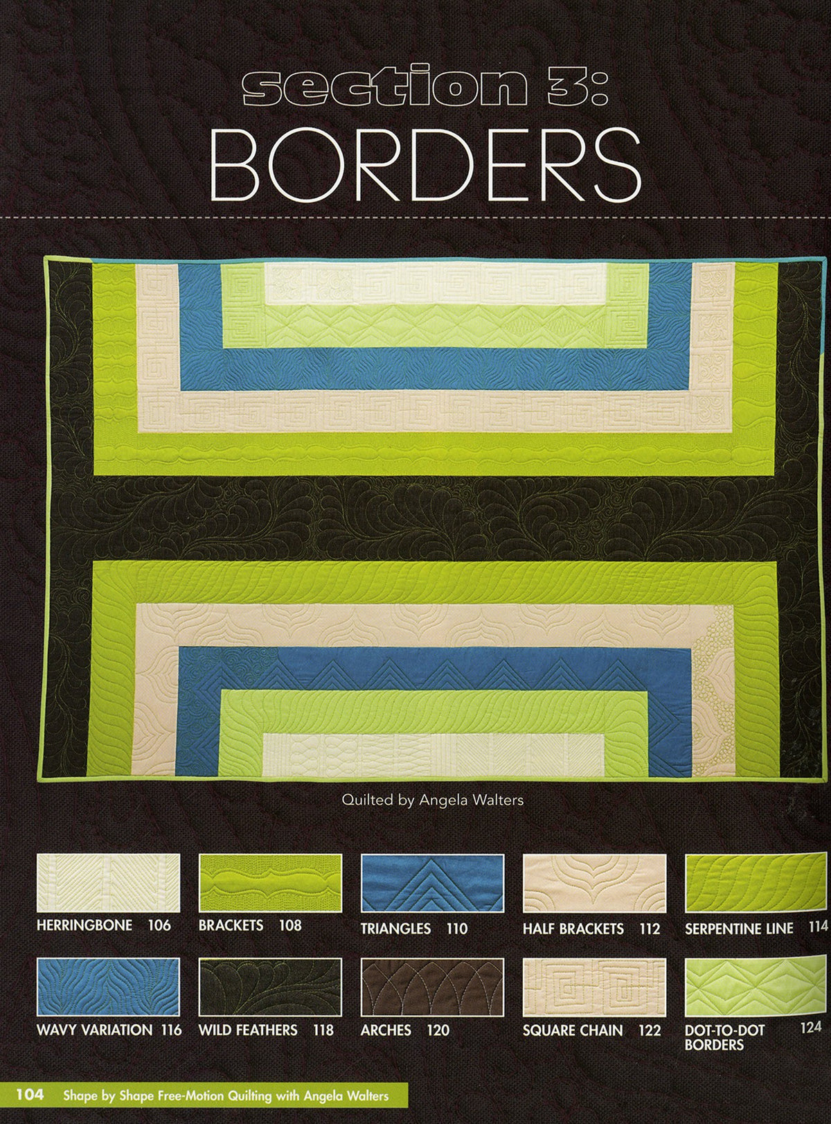 Angela Walters - Shape By Shape Free Motion Quilting (FMQ) Softcover Book – book preview 6