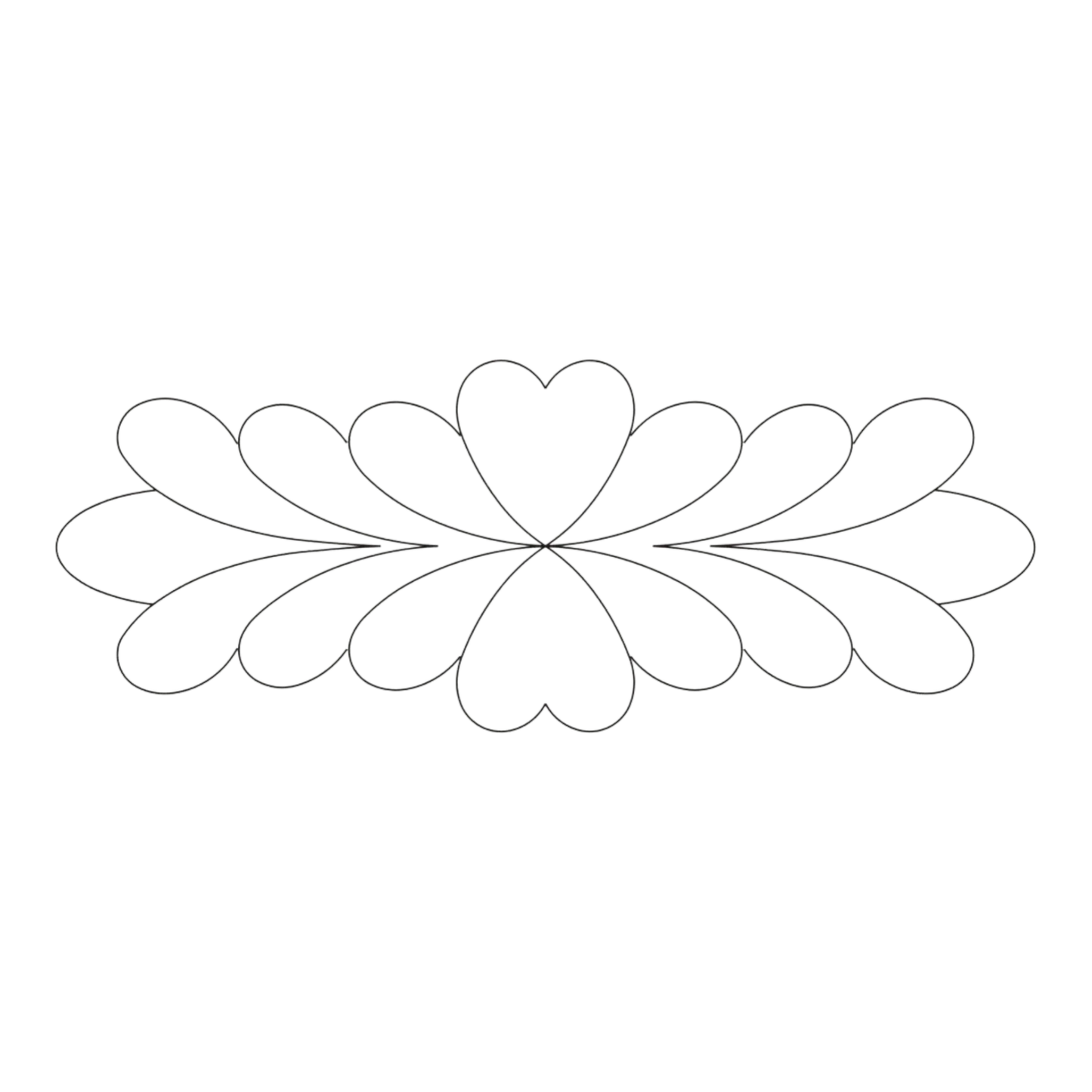 Quilt Stencil - Feather Plume for precise cutting, marking and patchwork