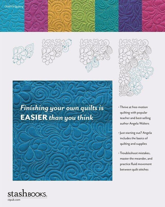Angela Walters - Free -Motion Meandering Softcover Book for bag making and sewing projects