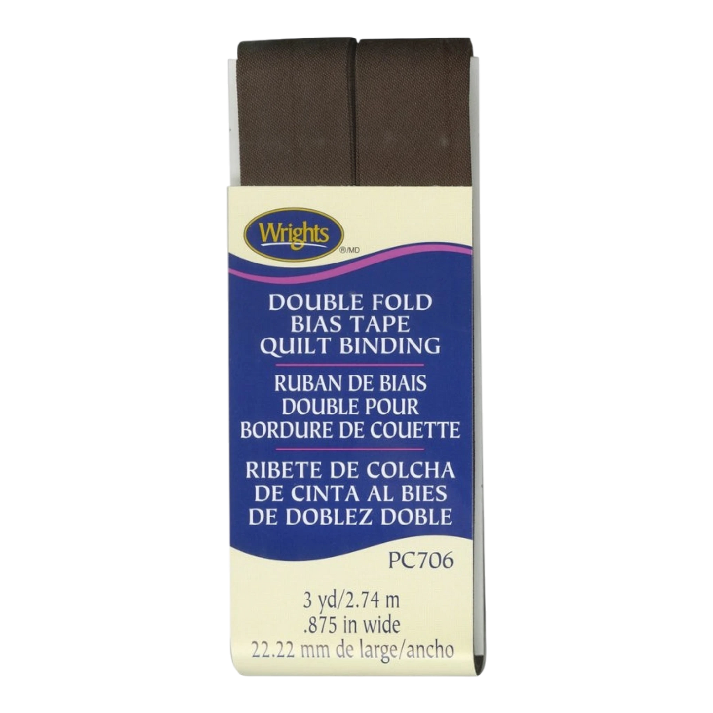 Double Fold Quilt Binding - Seal Brown , quilting and neat fabric finishing