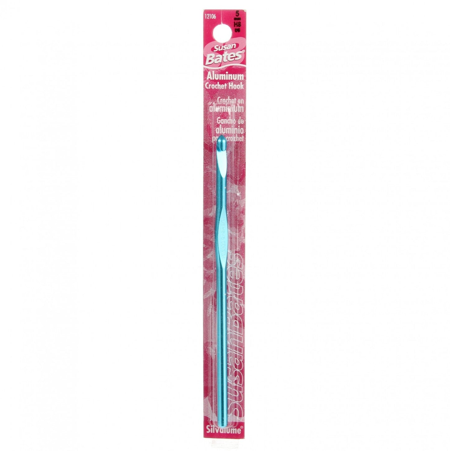 Susan Bates Silvalume Crochet Hook Size H8 - 5 mm for crochet and yarn projects