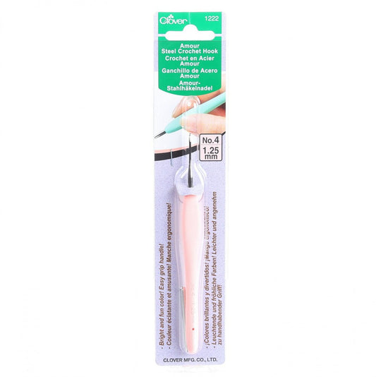 Clover Amour Crochet Hook Steel - Size 6 (1.00 mm) for crochet and yarn projects