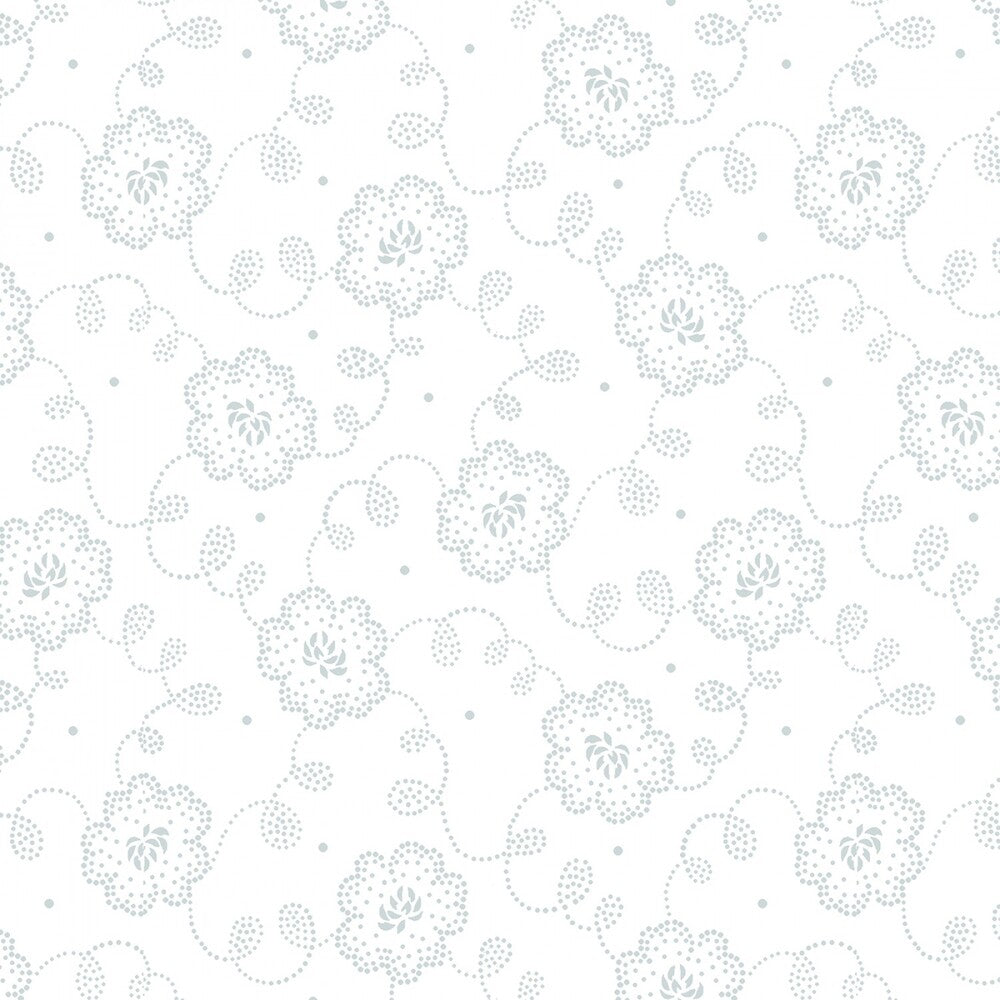 Quilters Flour V - White on White Lacy Floral sewing and quilting product