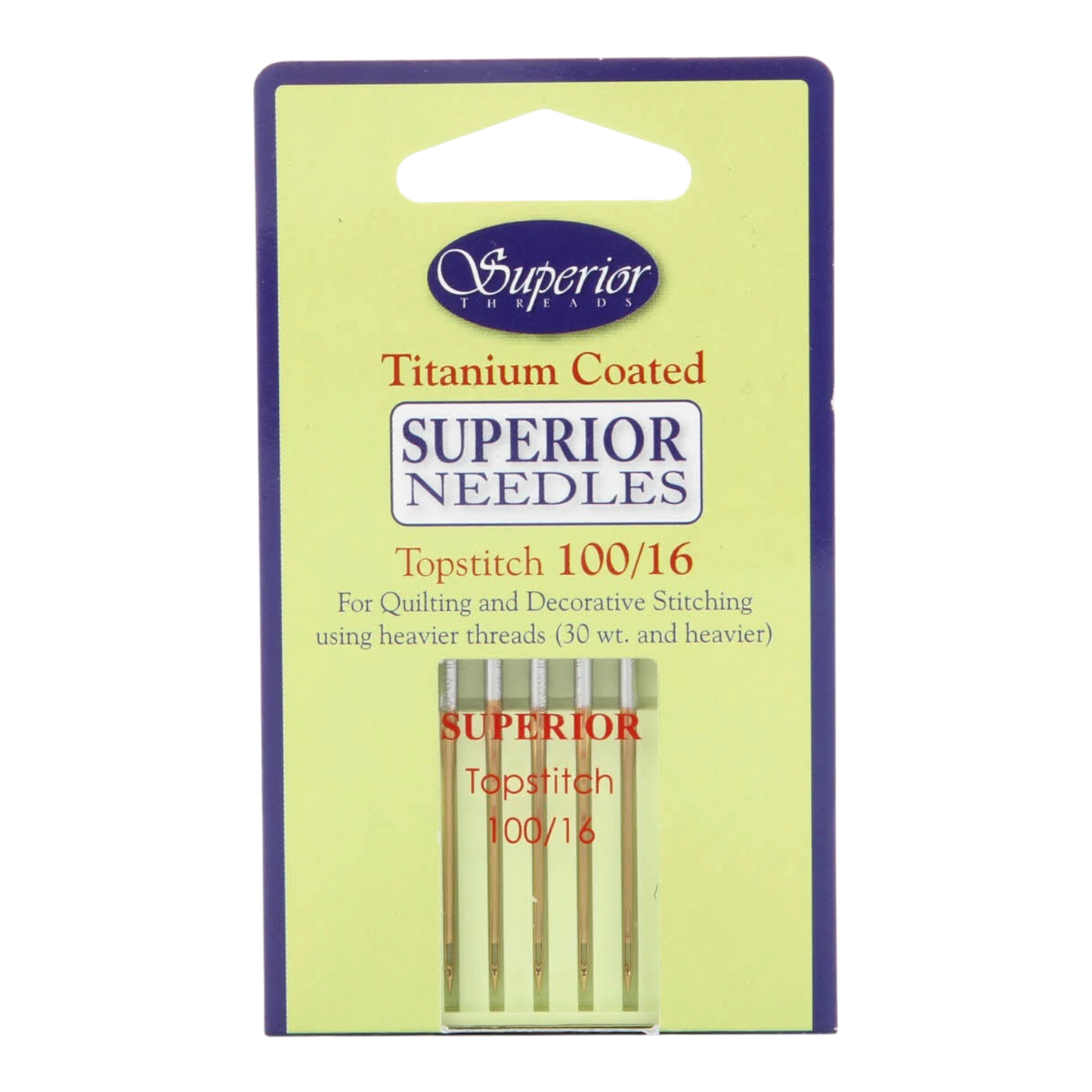 Superior Topstitch Machine Needle Size 100/16 5ct , quilting and needlework