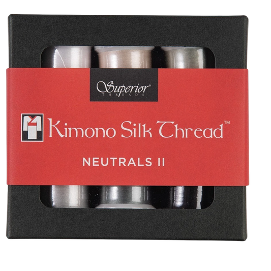 Superior Kimono Silk Thread Set Neutral 2 Collection 6 Spools , piecing and stitching