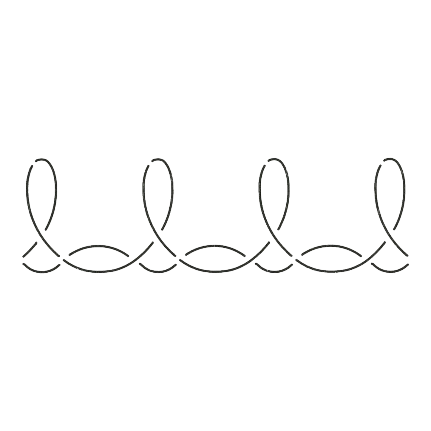 Quilt Stencil Loop Border 76 mm for precise cutting, marking and patchwork