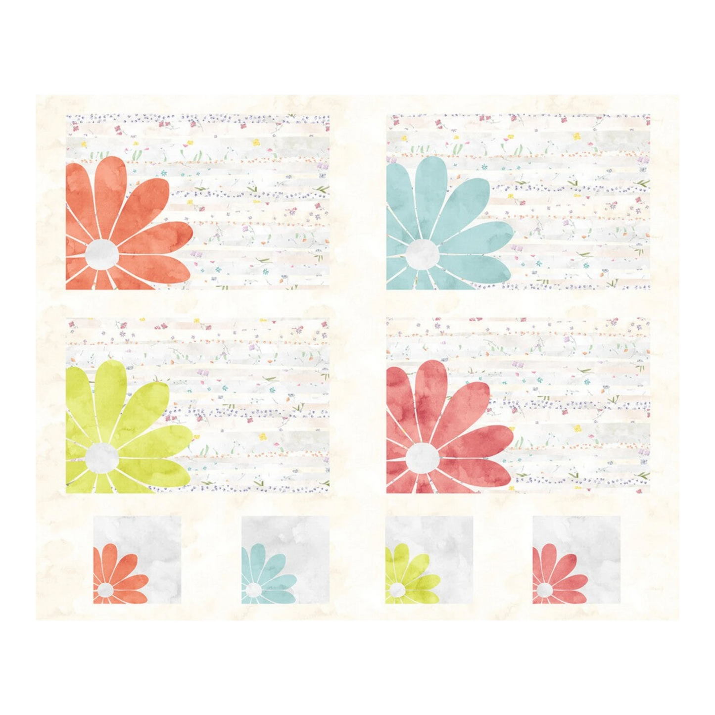 Soft Spoken - Garden Placemat Digitally Printed - Panel for patchwork, quilting and sewing