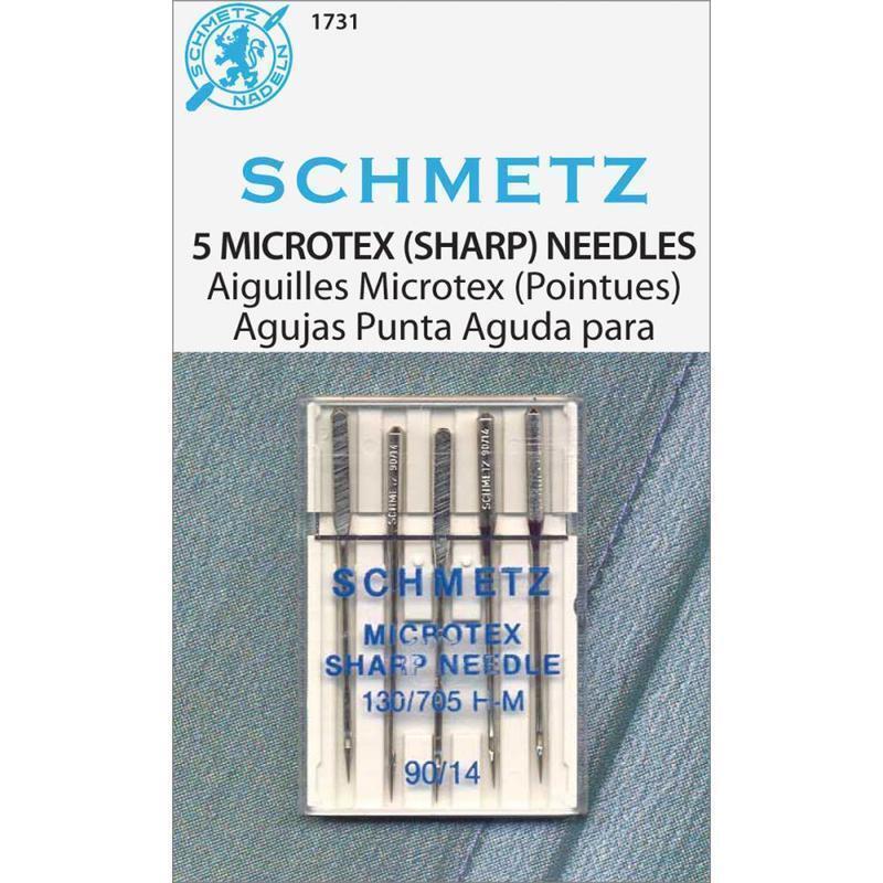 Schmetz Needles - Microtex (SHARP) 90/14 - 5 pack , quilting and needlework