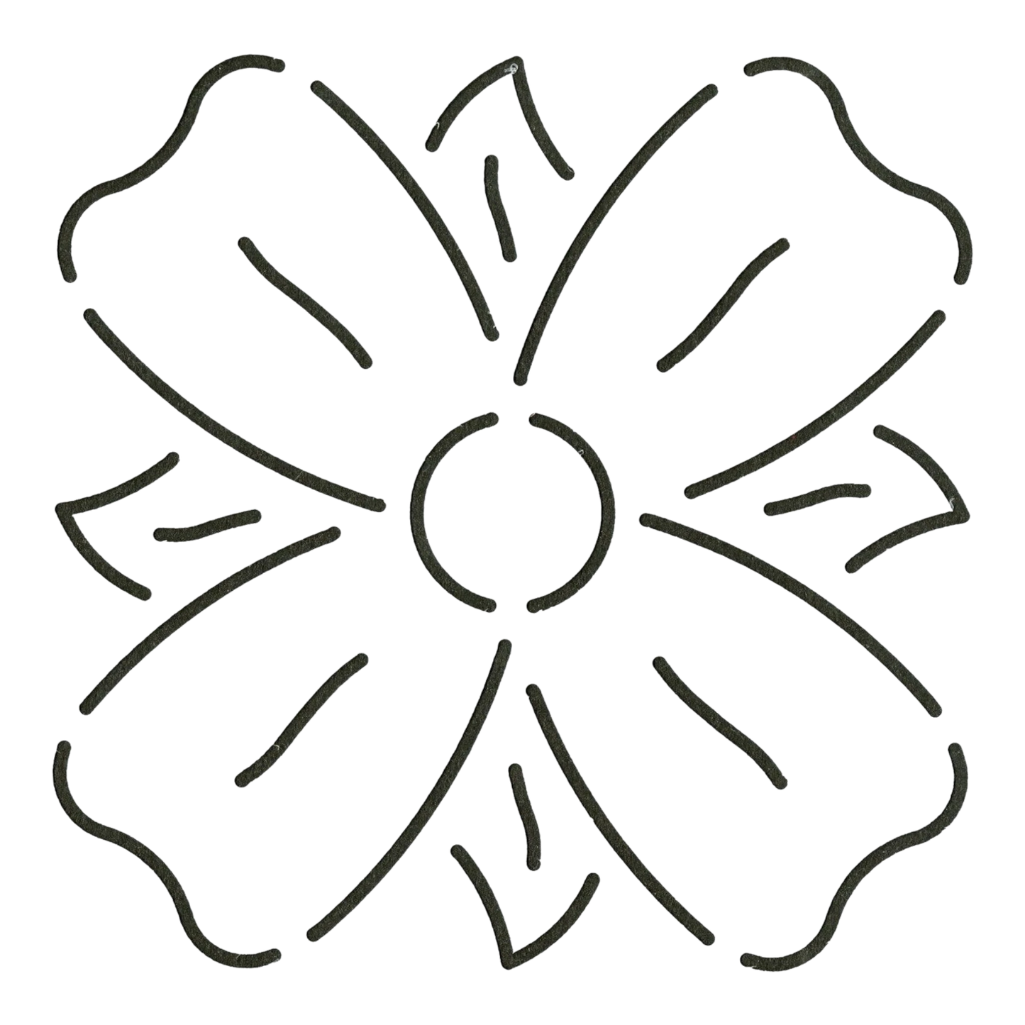 Quilt Stencil Dogwood for precise cutting, marking and patchwork