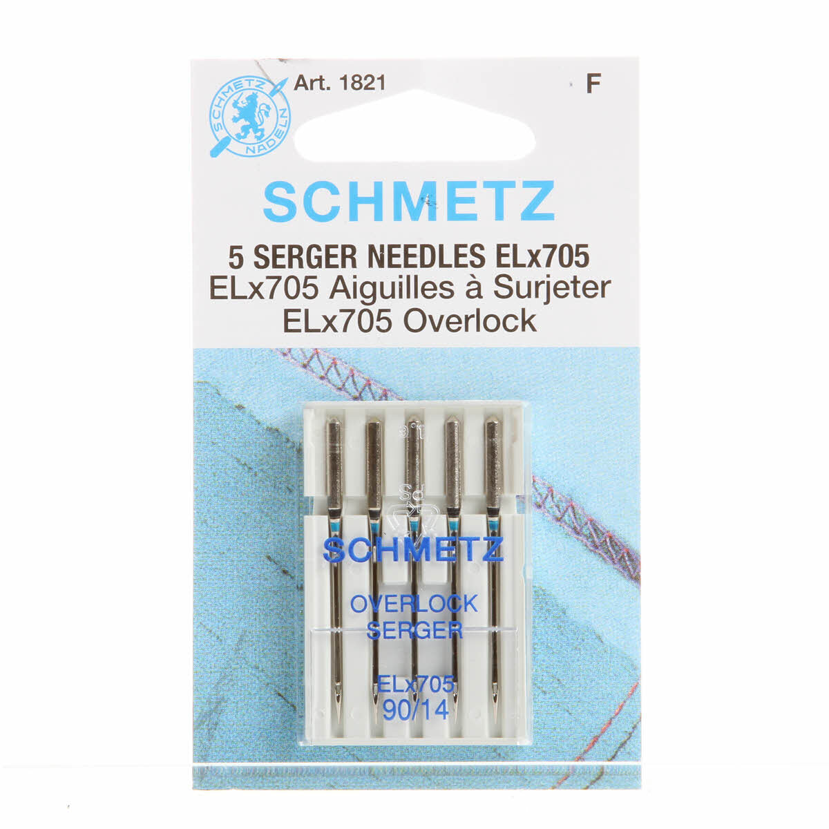 Schmetz Needles - Overlock/Serger 14/90 ELX705 5 PK , quilting and needlework