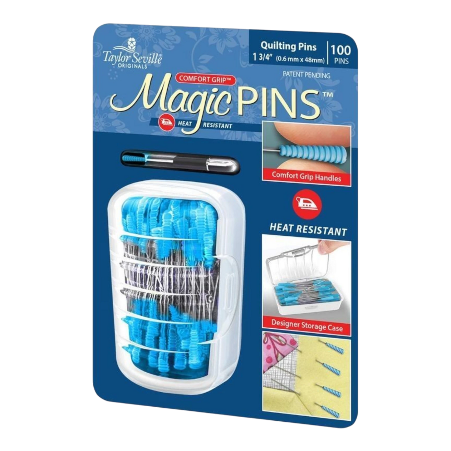 Magic Pins In Designer Case 100pc , quilting and needlework