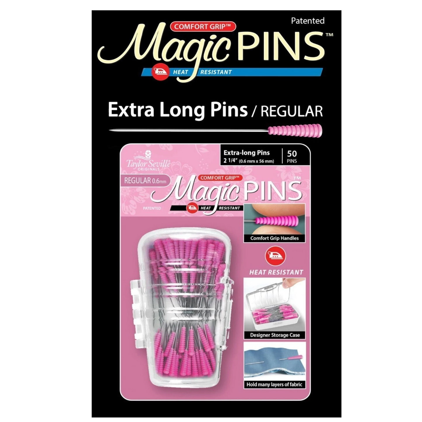 Magic Pins Extra Long Regular 50pc , quilting and needlework
