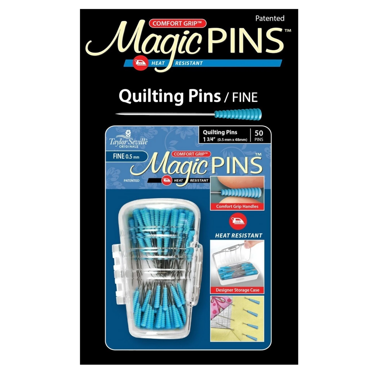 Magic Pins Fine Quilting 50pc , quilting and needlework