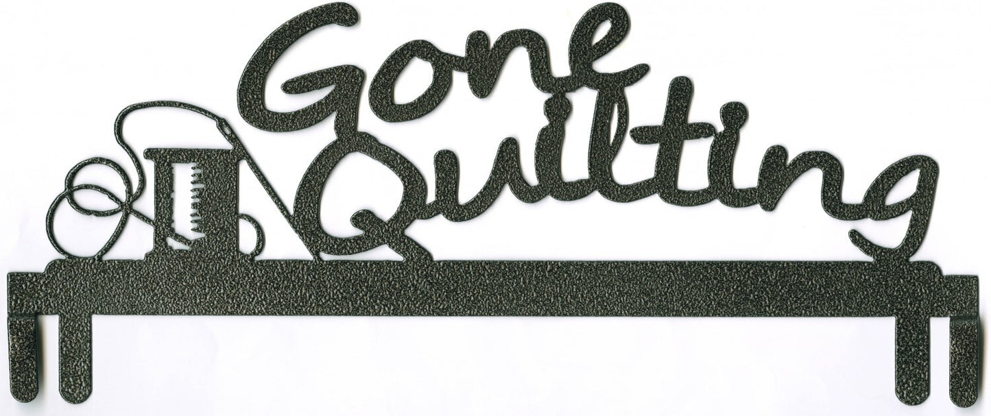 Quilt Hanger - GONE QUILTING - 305 mm for quilt display and sewing room organisation