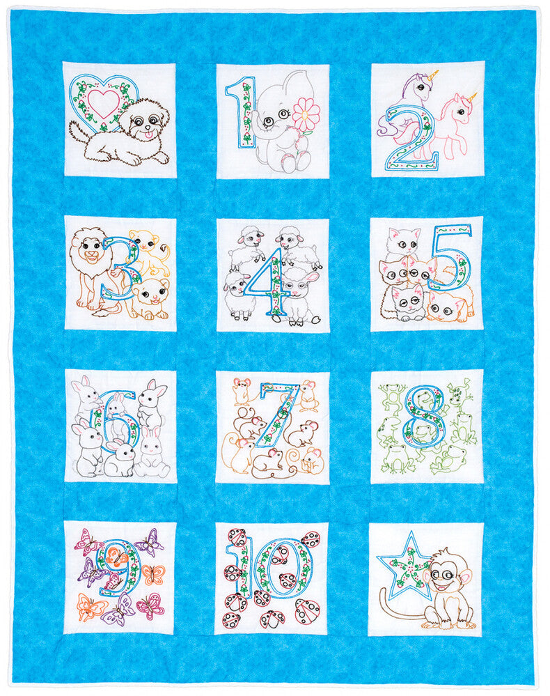 Numbers 1,2,3 Nursery Quilt Blocks sewing and quilting product