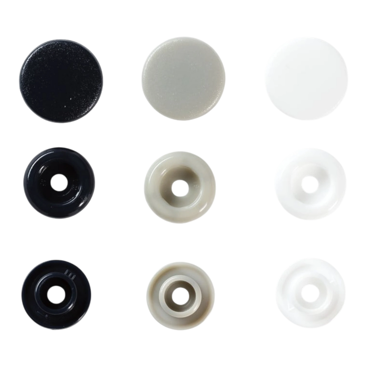 Prym Love - Colour Snap Fastener - NAVY BLUE/GREY/WHITE for bag making and sewing projects