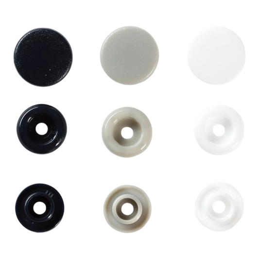 Prym Love - Colour Snap Fastener - NAVY BLUE/GREY/WHITE for bag making and sewing projects