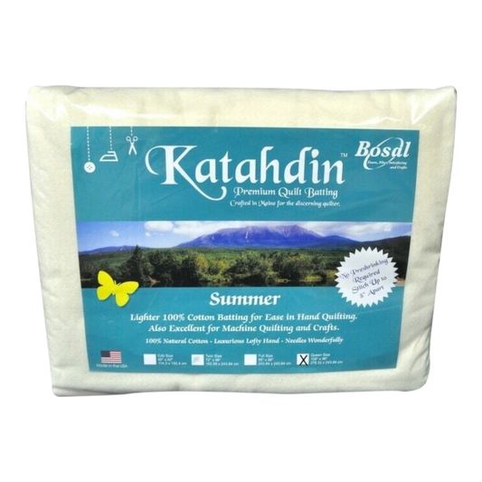 Katahdin Premium 100% Cotton Batting - Summer 3oz Queen