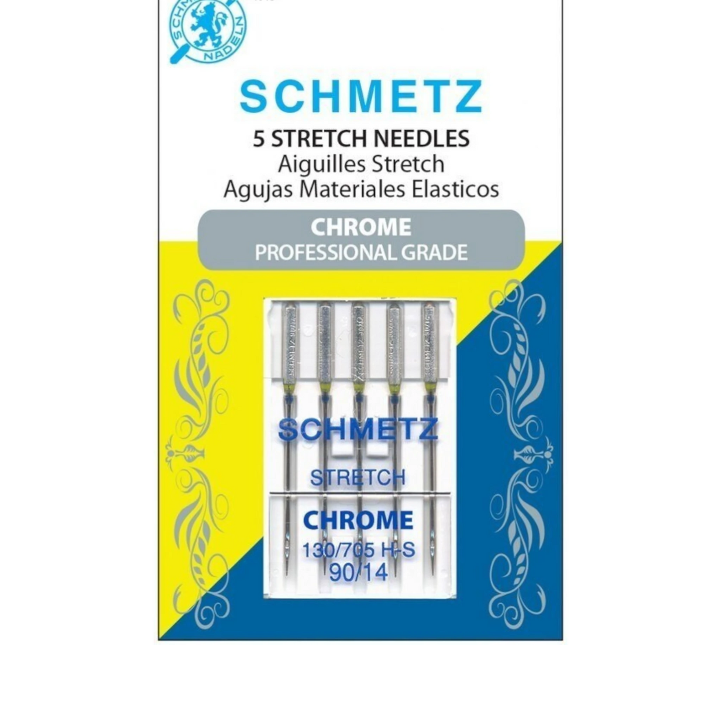 Schmetz Needles - Chrome Stretch 90/14 Needle 5 ct , quilting and needlework