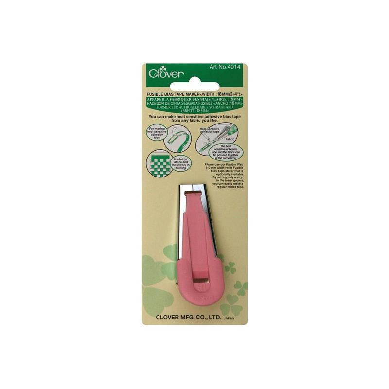 Clover Fusible Bias Tape Maker - 18 mm (3/4) , quilting and neat fabric finishing