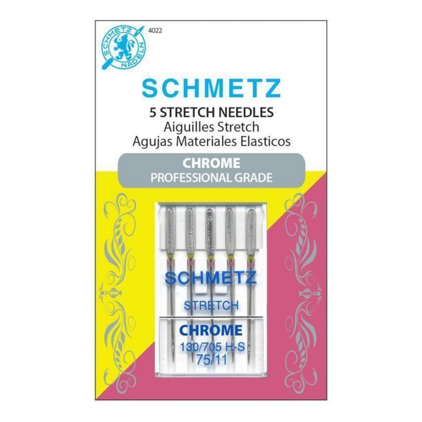 Schmetz Needles - Chrome Stretch 75/11 Needle 5 ct , quilting and needlework