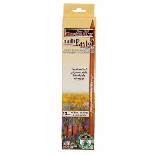 General Pencil White Pastel Chalk 12 Pack