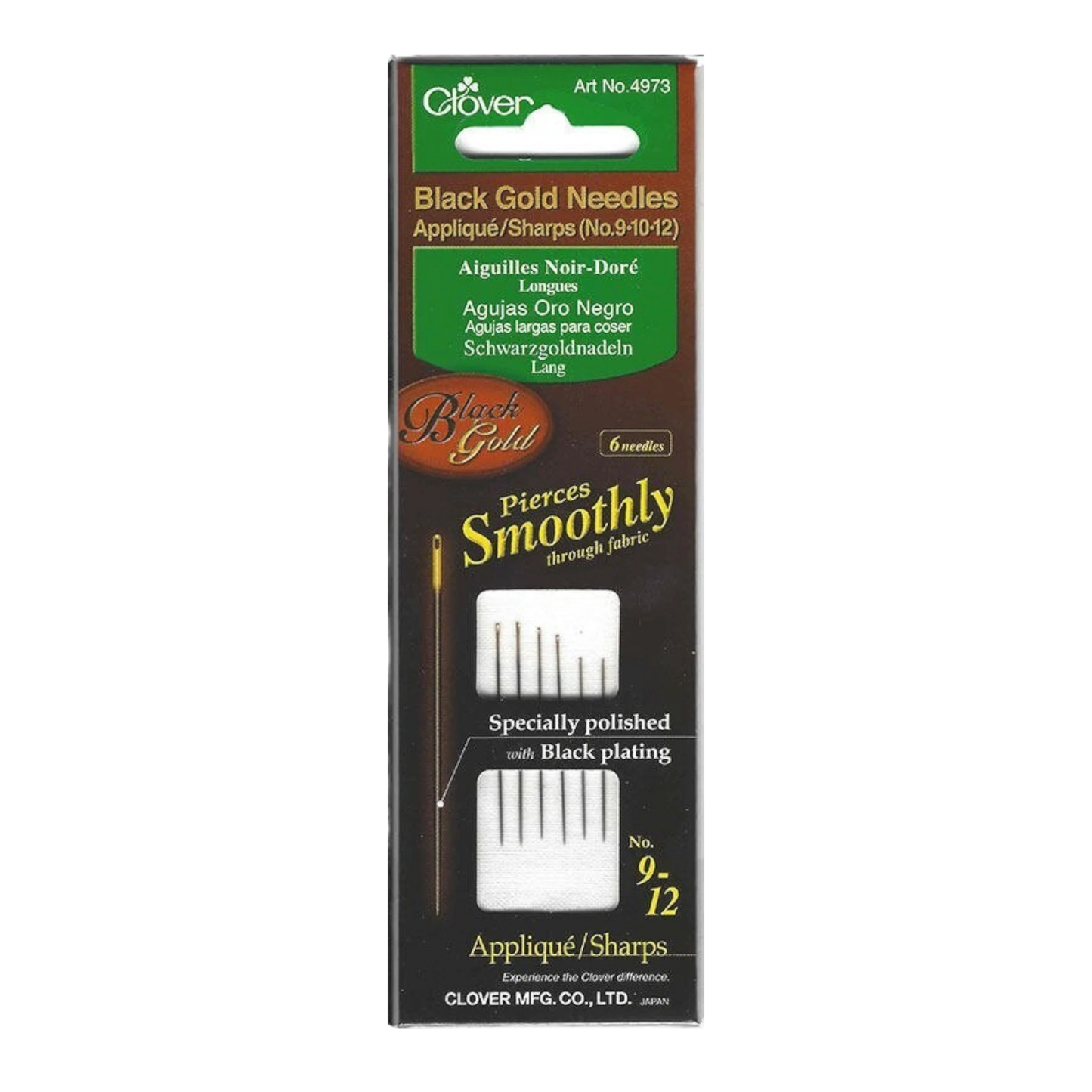 Clover Black Gold Applique/Sharps Needles , quilting and needlework