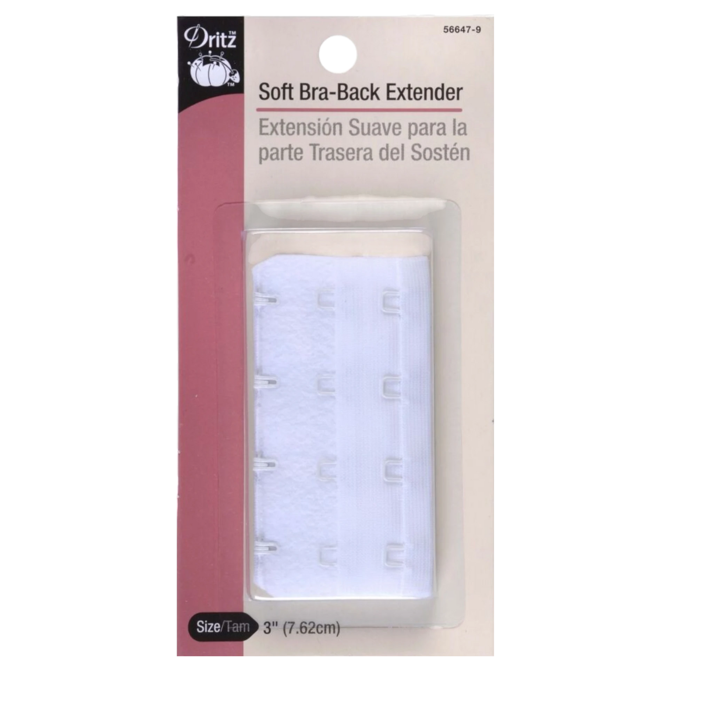 Bra Back Extender 76 mm 4 Hook White sewing and quilting product