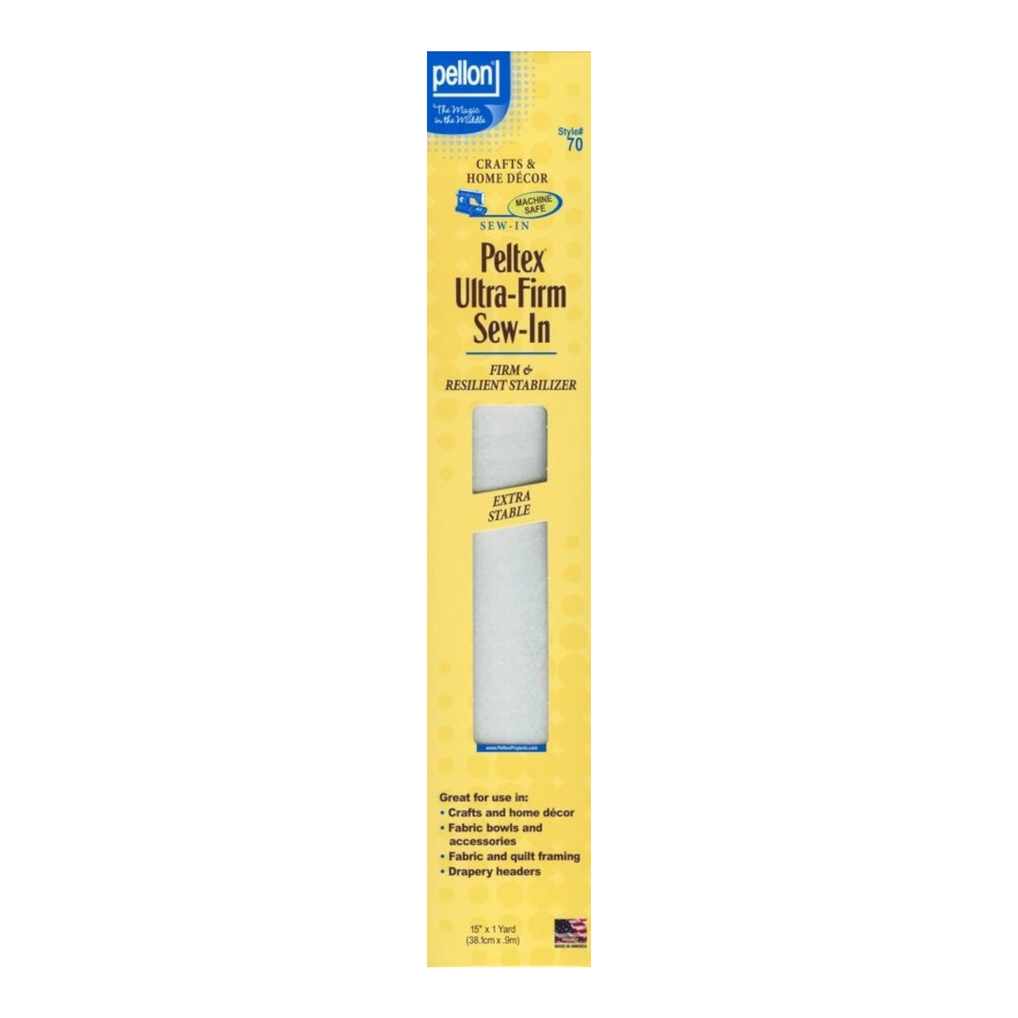 Peltex Sew-In Stabilizer Pellon 381 mm x 1yd , quilting and structured projects