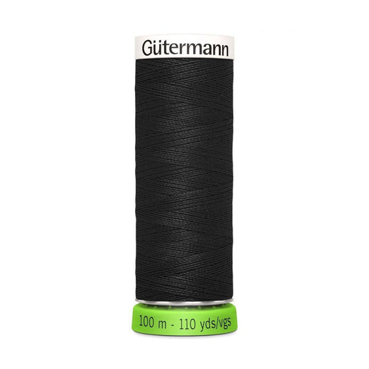 Gutermann Polyester Thread Recycled BLACK - 110yd