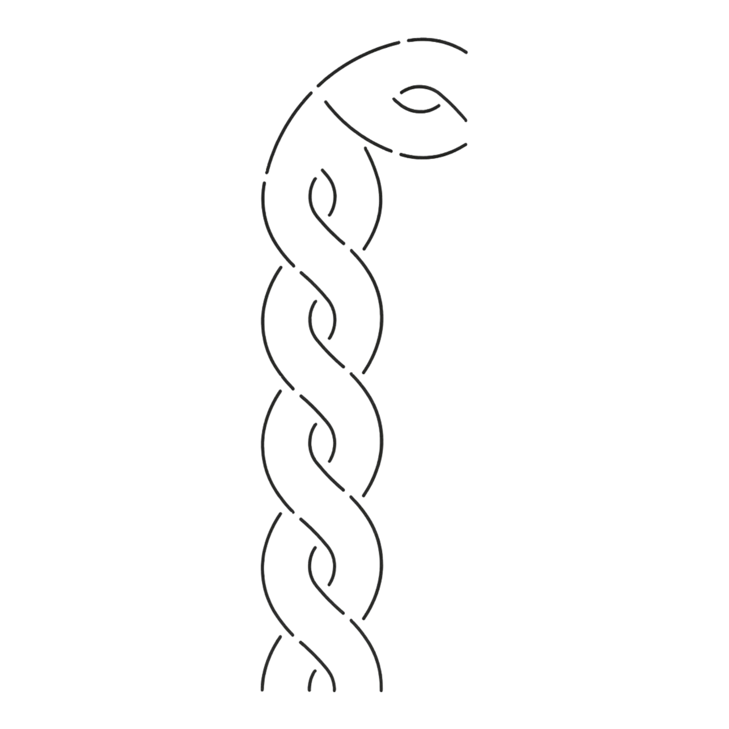 Quilt Stencil Cable Corner 51 mm for precise cutting, marking and patchwork
