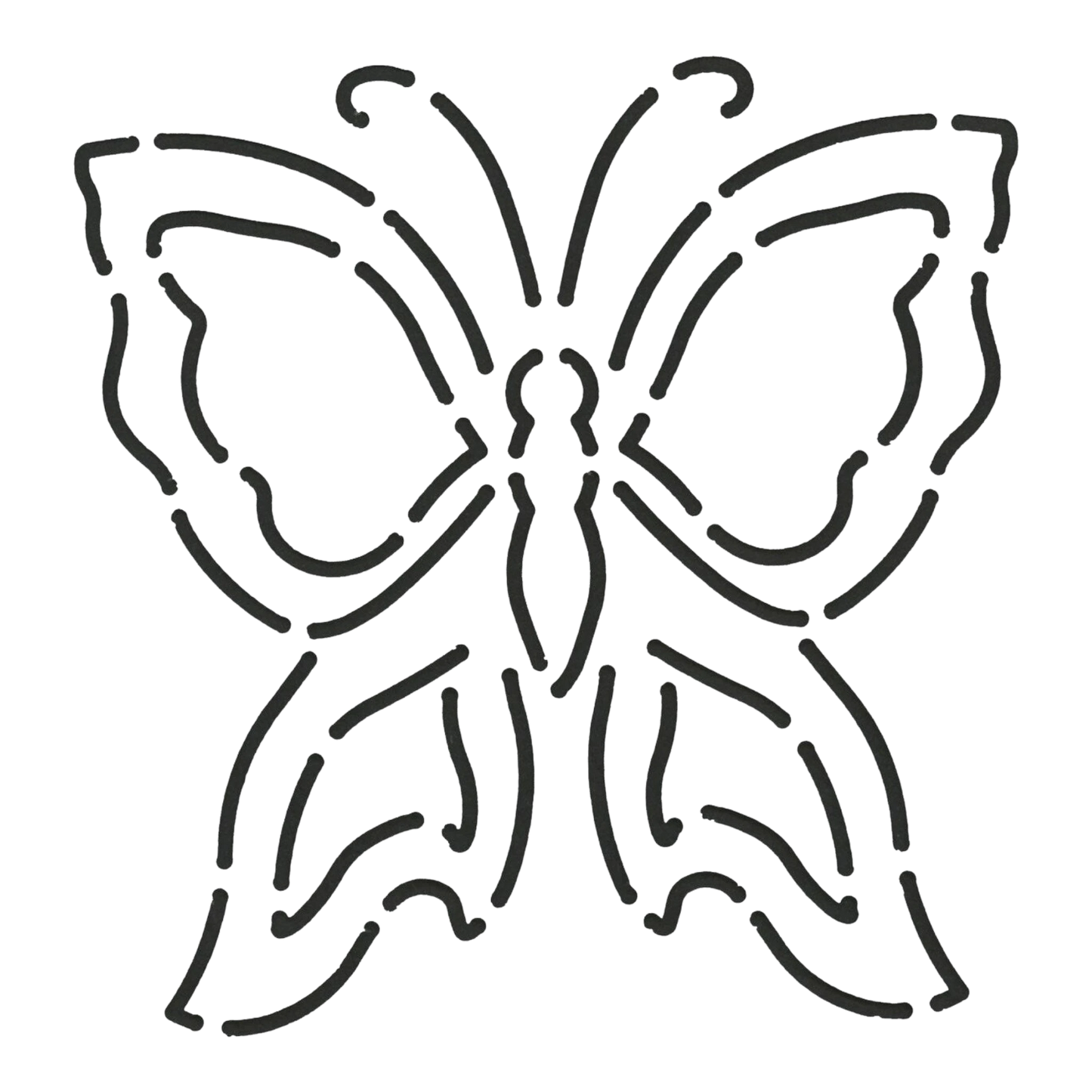 Quilt Stencil Butterfly 102 mm for precise cutting, marking and patchwork