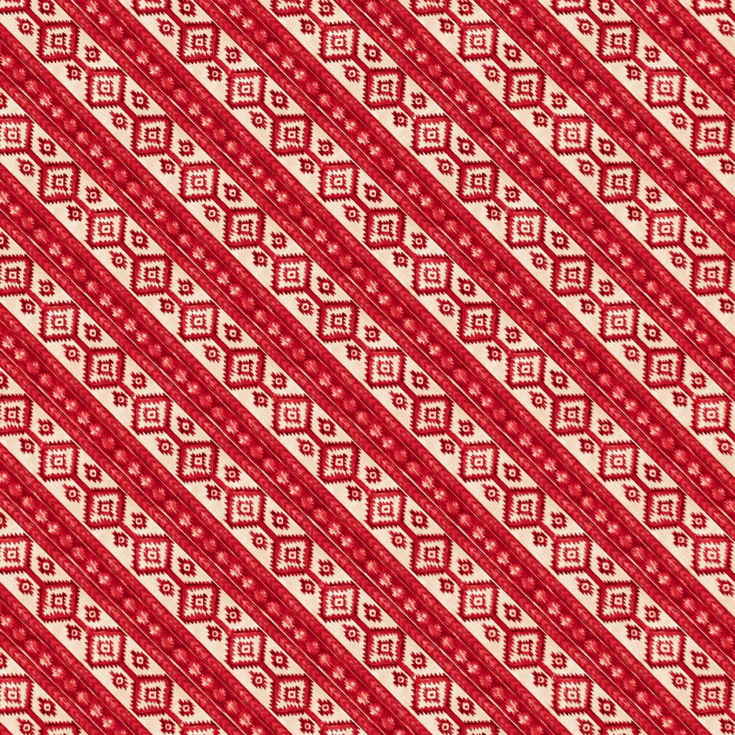 Riders on the Range - Diagonal Stripe Red
