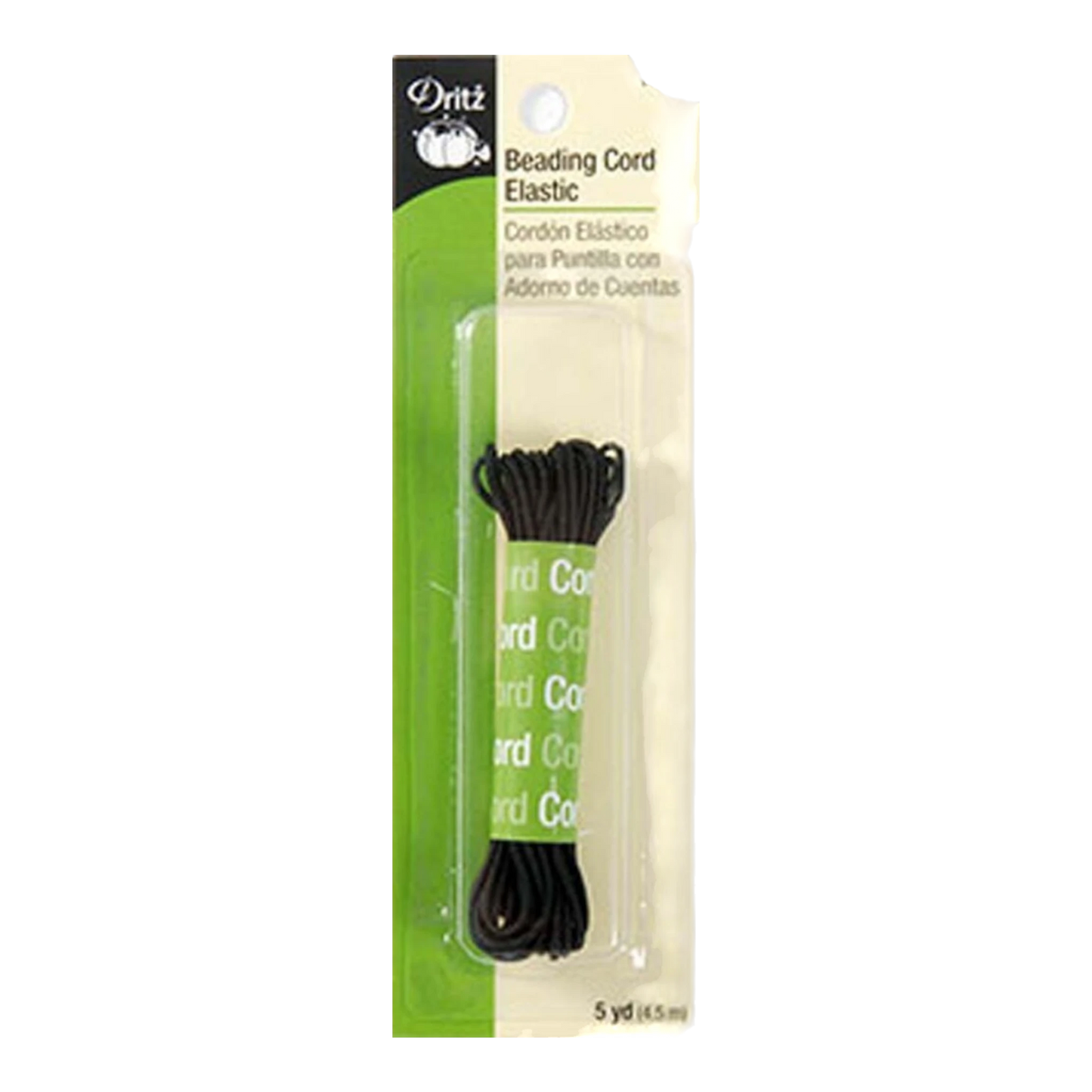 Black Beading Cord Elastic - 5 yd Roll by Dritz for garments, sewing and bag making projects