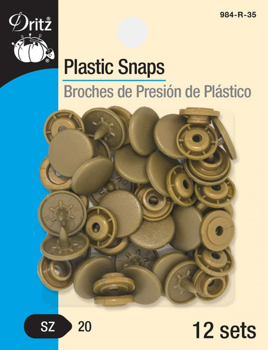 Dritz Plastic Round Snaps Gold