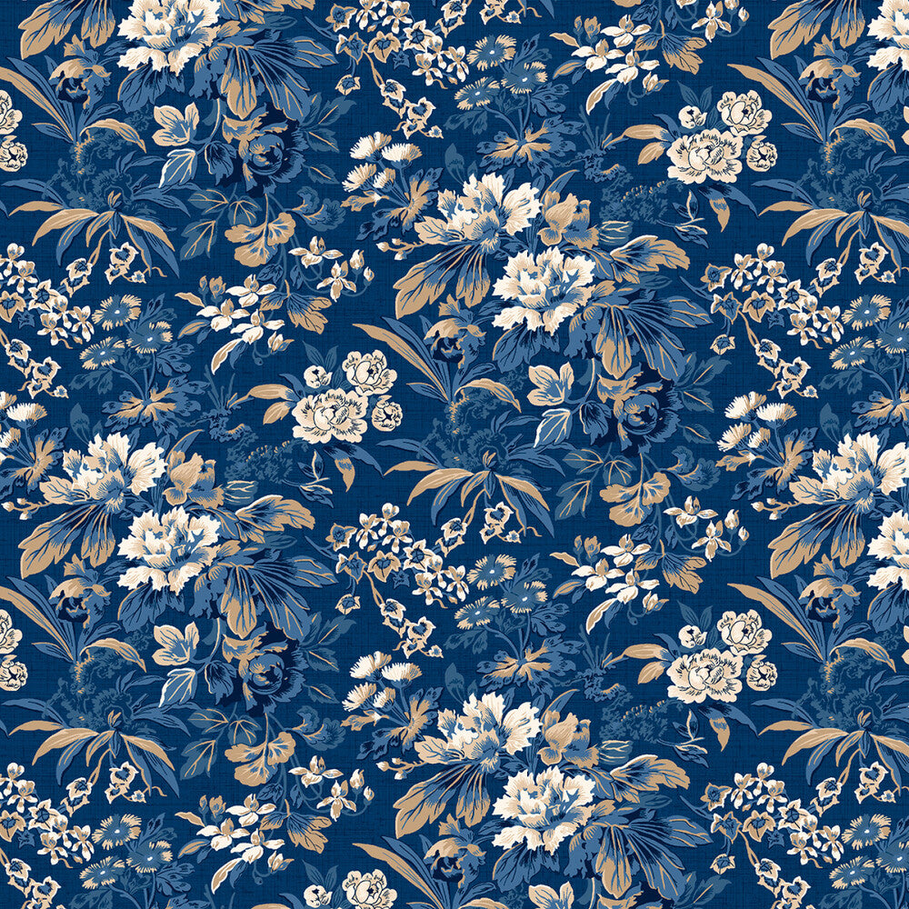 Radiance - Dark Denim Medium Floral sewing and quilting product