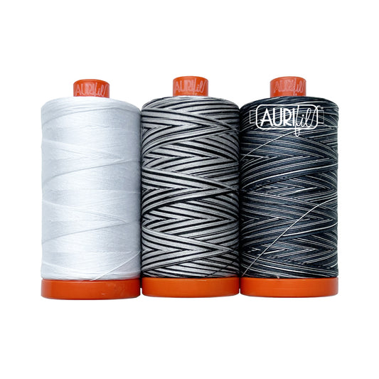 Aurifil 3pc Set Spider Lily 50wt , piecing and stitching