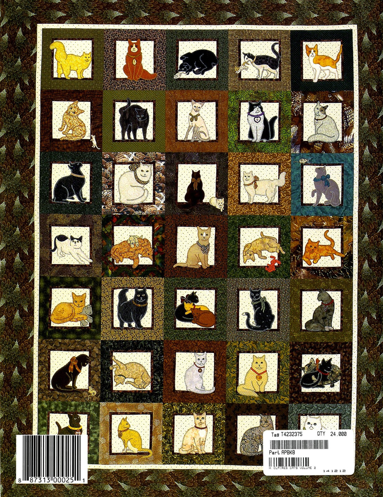 Applique Book - Clair's Cats Vol 2 , quilting and craft projects
