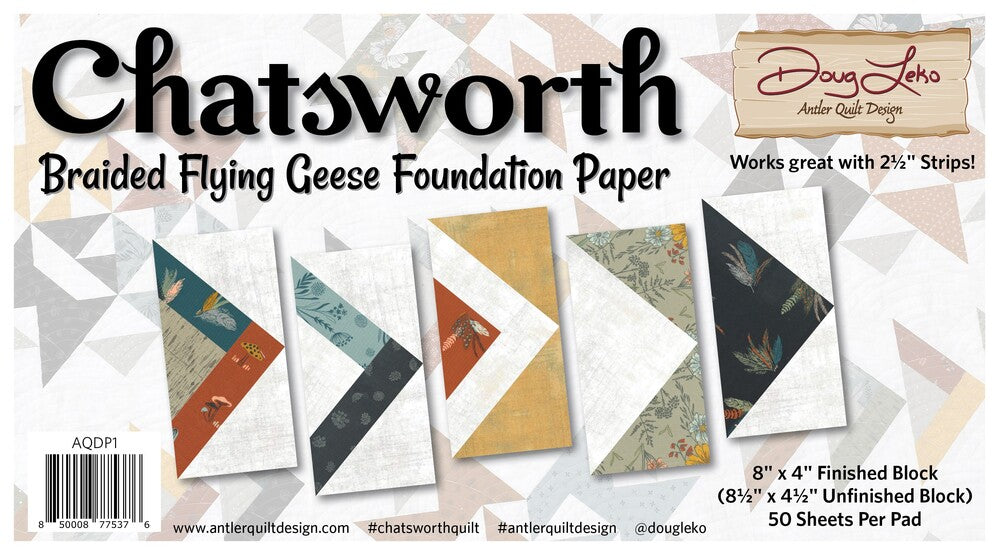 Chatsworth Braided Flying Geese Foundation Paper , pattern making and craft projects