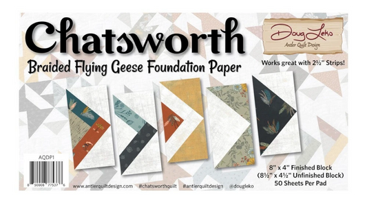 Chatsworth Braided Flying Geese Foundation Paper , pattern making and craft projects
