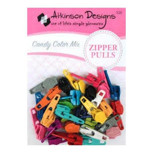 Atkinson Designs Candy Colour Zipper Pulls (size 3)