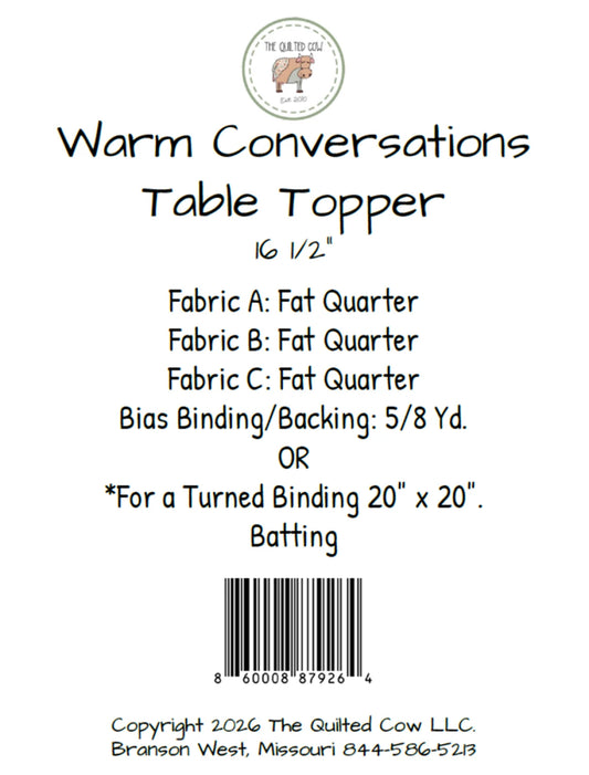 Warm Conversations Table Topper Pattern