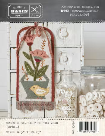Sweet and Simple April Appliqué Pattern – Buttermilk Basin