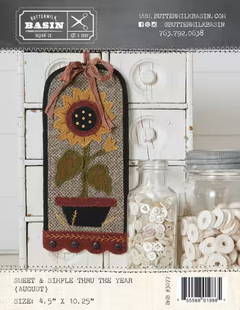 Sweet and Simple August Appliqué Pattern – Buttermilk Basin