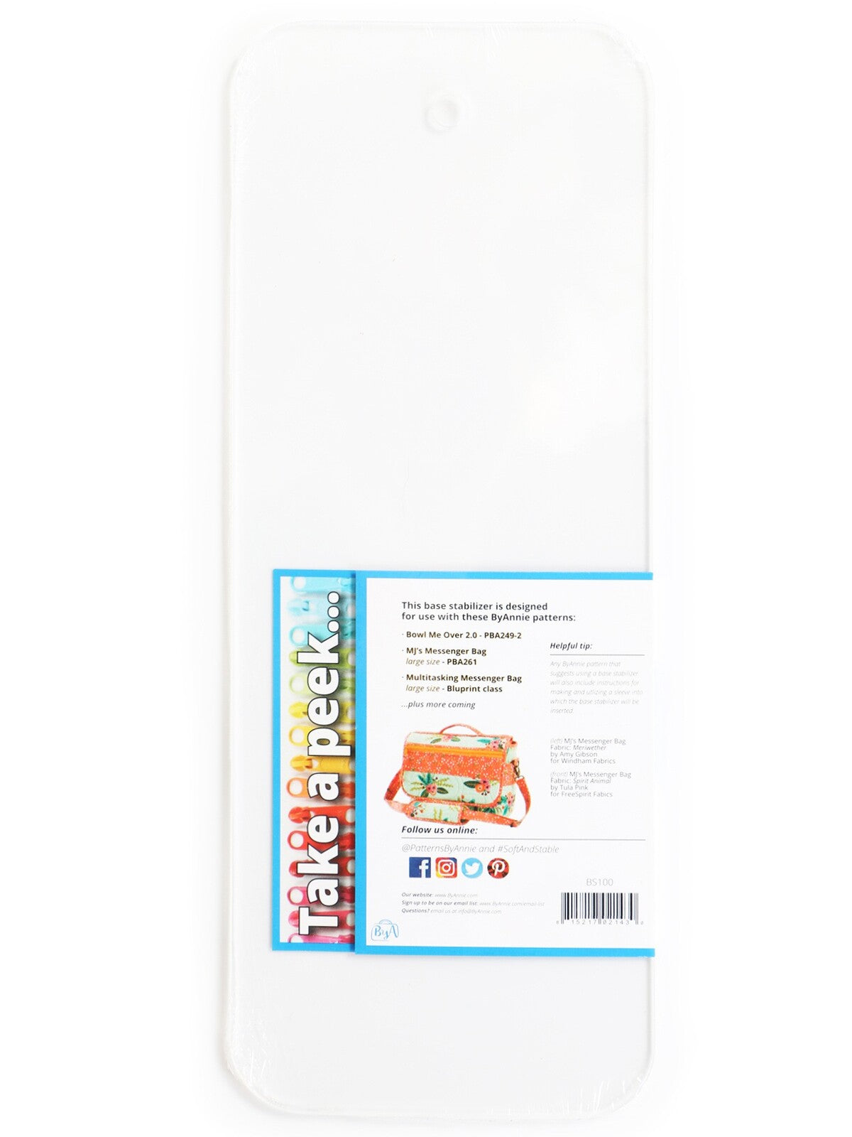 Base Stabliser 4-1/4in x 11-1/4in sewing and quilting product