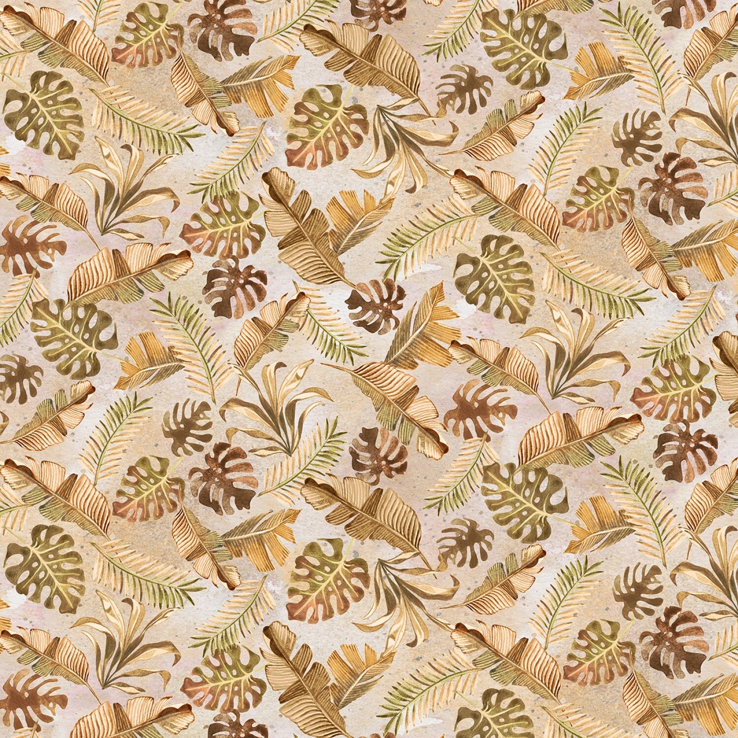 Baby Safari - Neutral Tropical Leaves sewing and quilting product