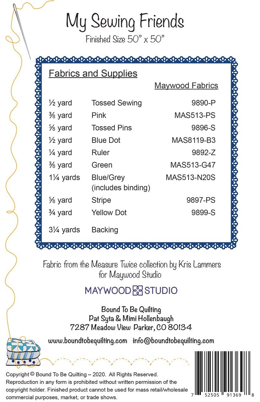 My Sewing Friends Wall Hanging Pattern , quilting and craft projects