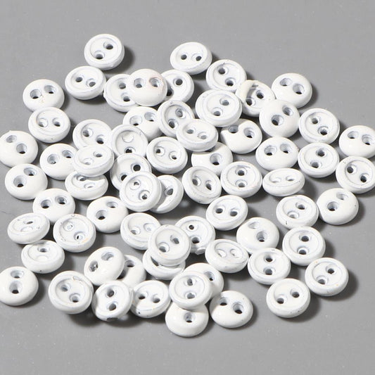 Everything Fabric Mini 4mm Buttons White