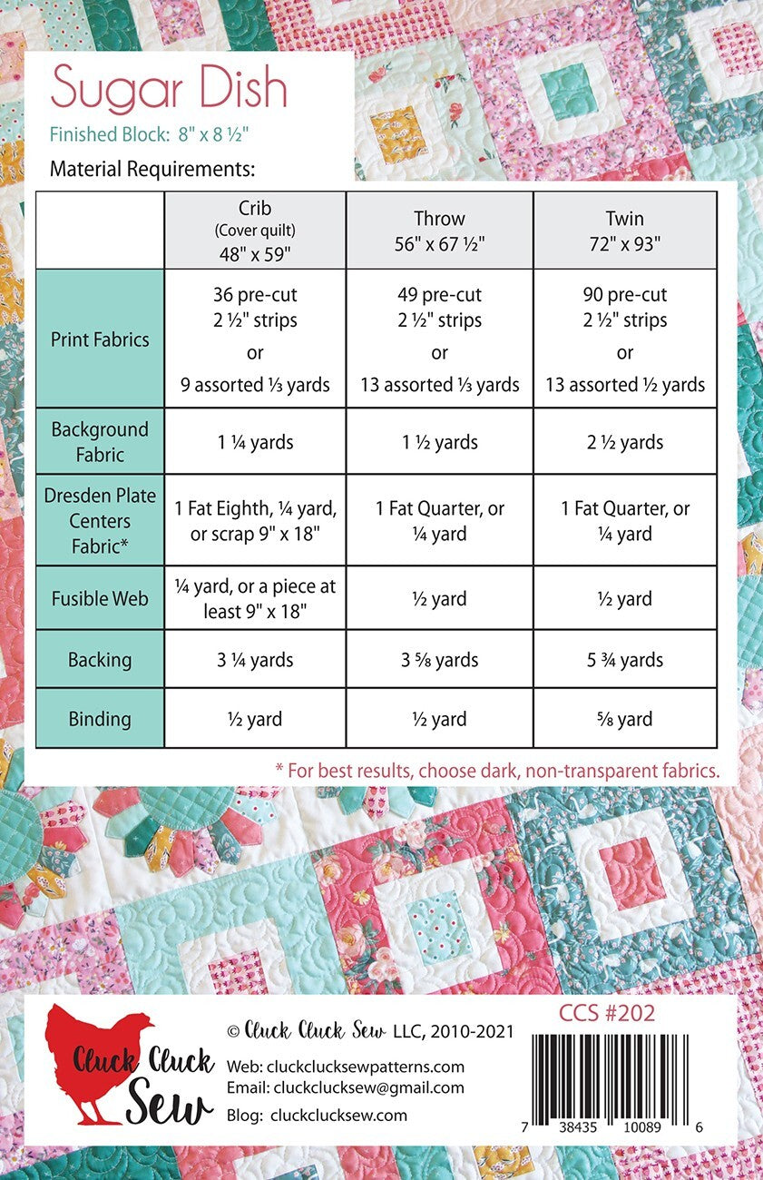 Sugar Dish Quilt Pattern , quilting and craft projects